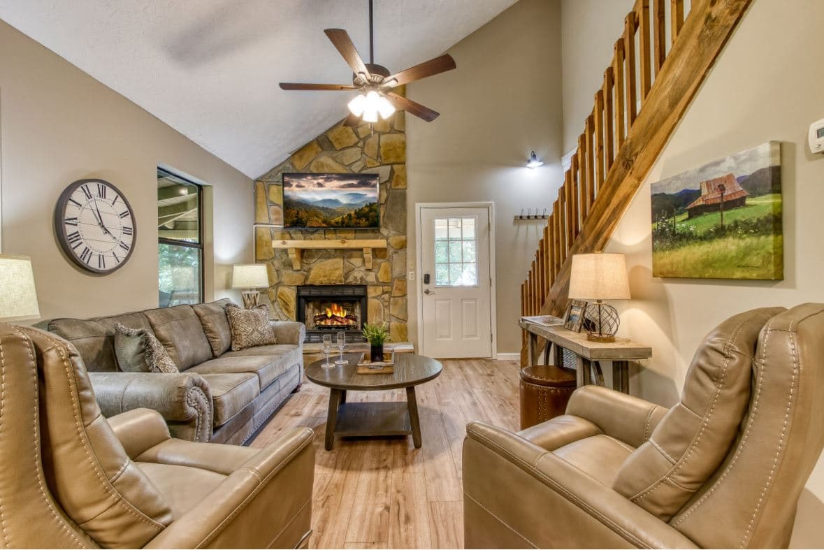 Pigeon Forge Vacation Rental Remodel - After Living Area