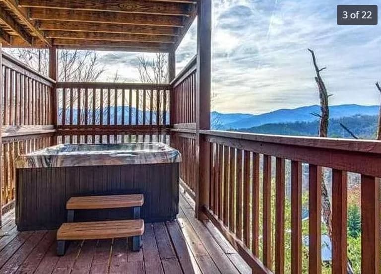 Gatlinburg Vacation Rental Refresh - Before Hot Tub Area